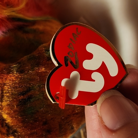 *5 for $20 TY Zodiac Beanie Baby Multi Color Rooster - Picture 4 of 6